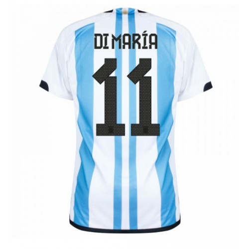 Argentina Angel Di Maria #11 Domácí Dres MS 2022 Krátký Rukáv